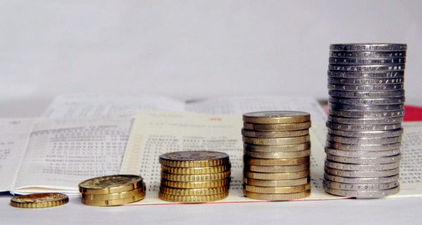 Türme aus Euromünzen