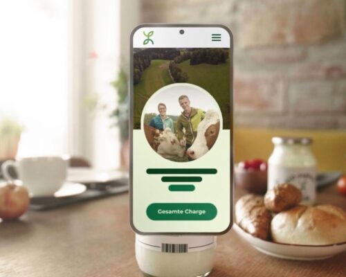 Smartphone zeigt Rückverfolgbarkeit von Milch